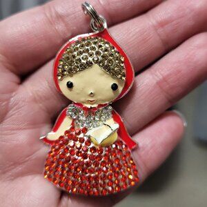 Charm for Necklace or Keychain - Little Red Riding Hood